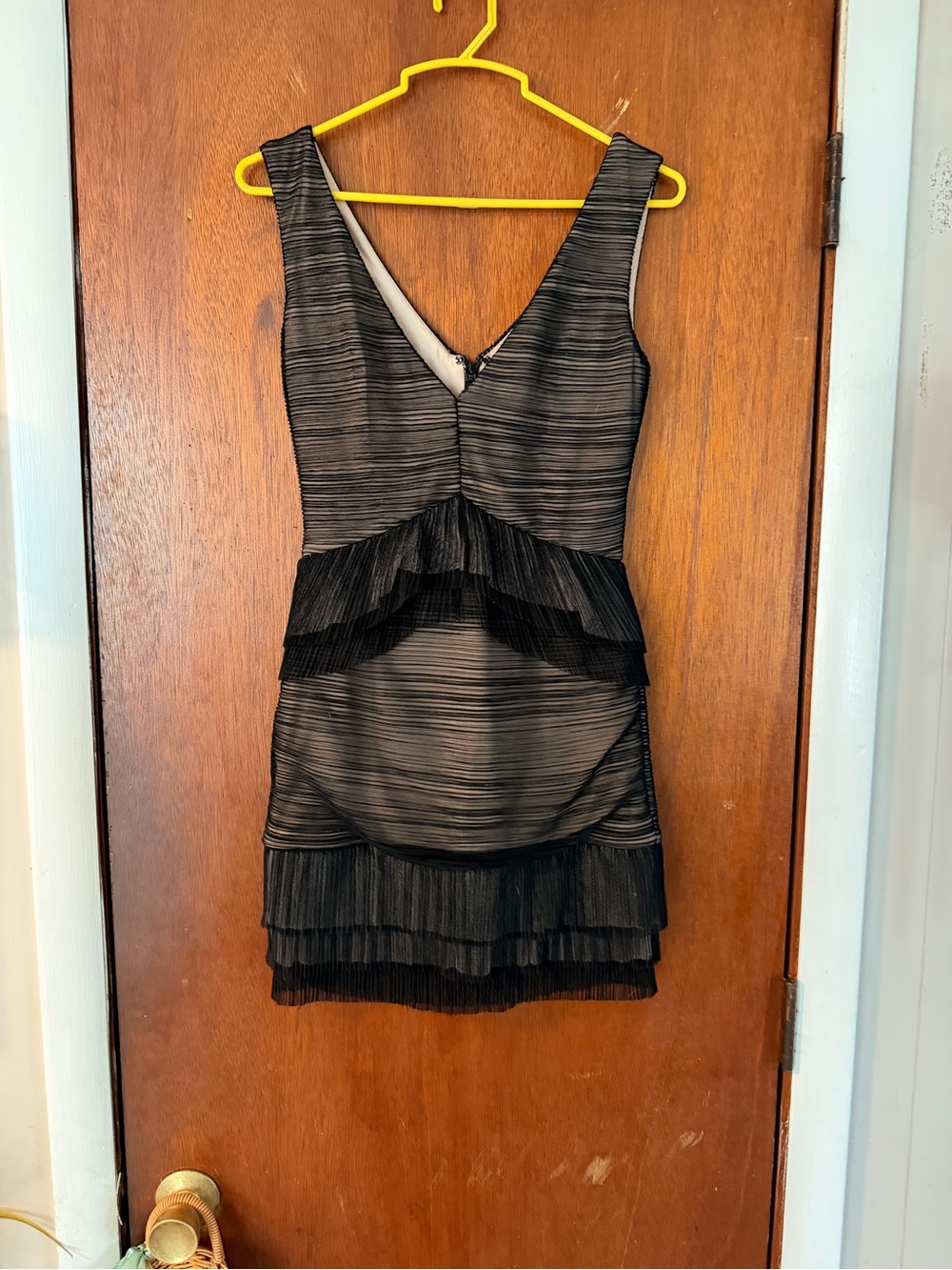 BCBGMaxAzria Black Layered Mini Dress